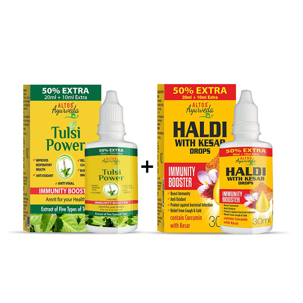 Combo Tulsi Power & Haldi Kesar Drops 