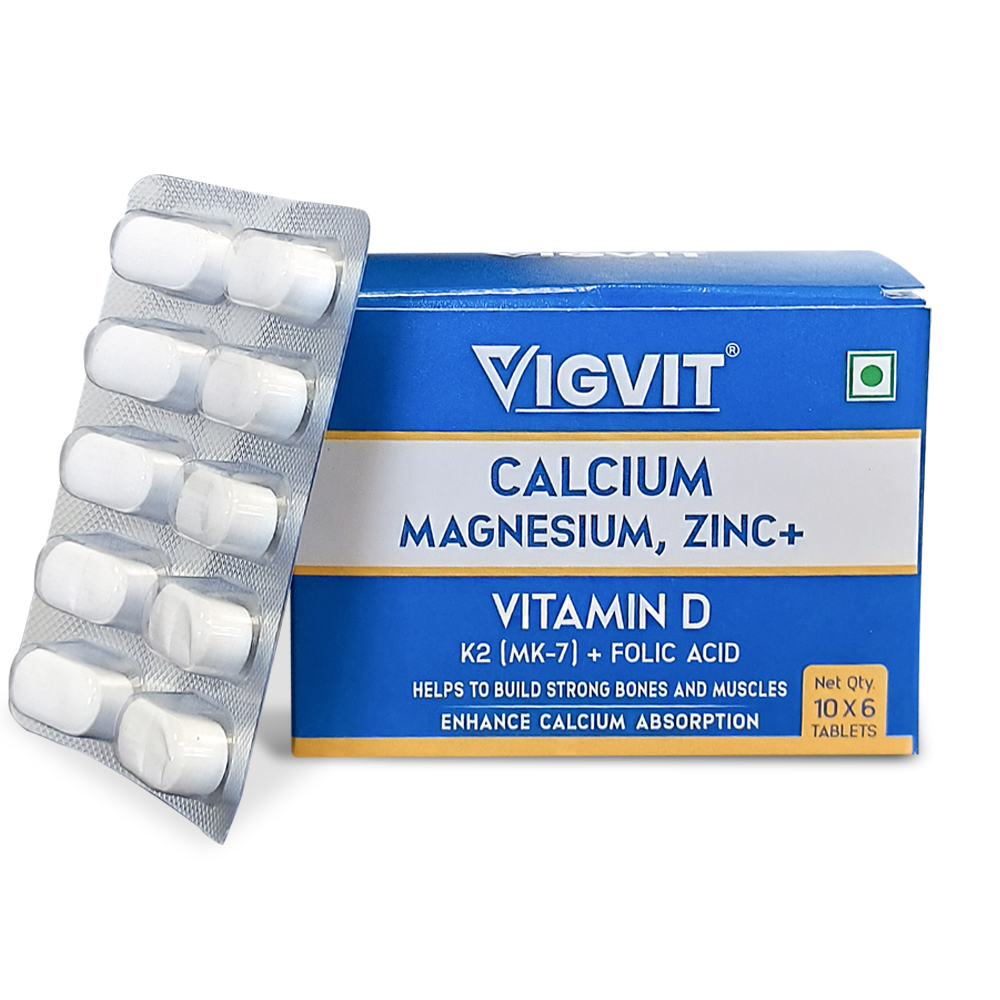 Calcium with Magnesium, Zinc & Vitamin D, K-2, Fol